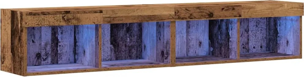 vidaXL TV szekrény garnitúra 2 pcs Régi fa 80 x 30 x 30 cm Faanyag