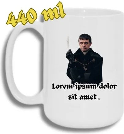 Bögre Fehér Nagy 440ML Vicces Ajándék 1670 Lorem Ipsum Dolor Sit Amet