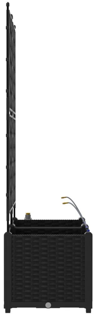 Kerti ültetők Fekete 80 x 40 x 142 cm Acél