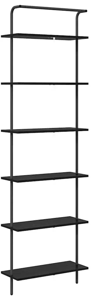 Könyvespolc Musta tammi 60 x 24 x 203 cm Faanyag