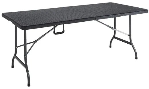 Casaria® Rattan asztal 180x75x73 cm - fekete