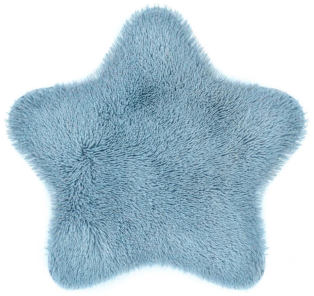 Domarex Soft Star Plush műszőrme, kék, 60 x 60 cm