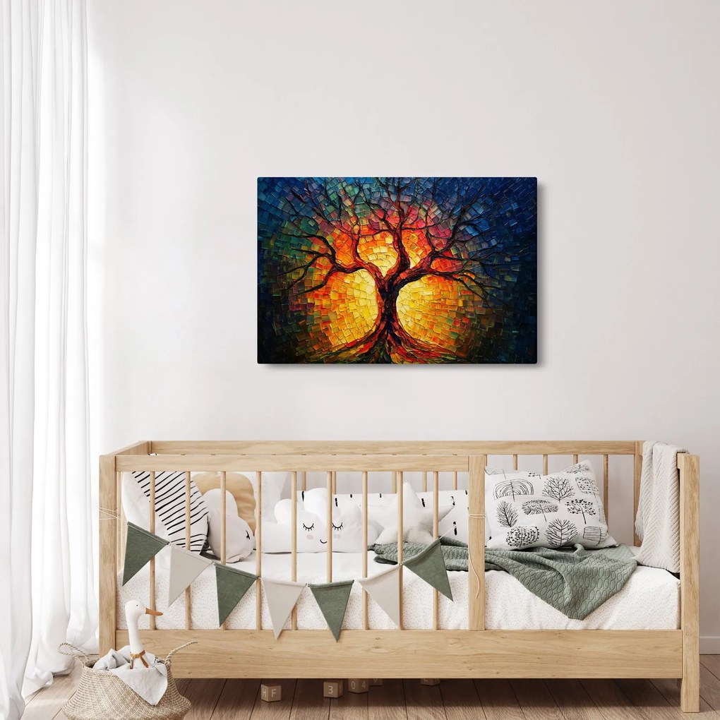 Kép - Az élet fája mozaikban (90x60 cm)