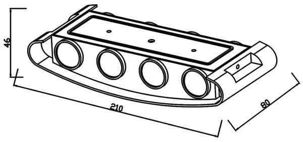Top Light - LED Kültéri fali lámpa LED/8W/230V IP44 4000K fehér