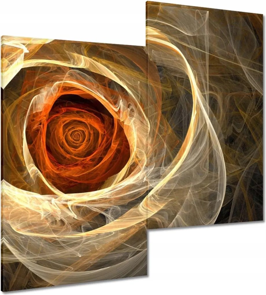 Vászonkép 60x60 Fraktál rózsa