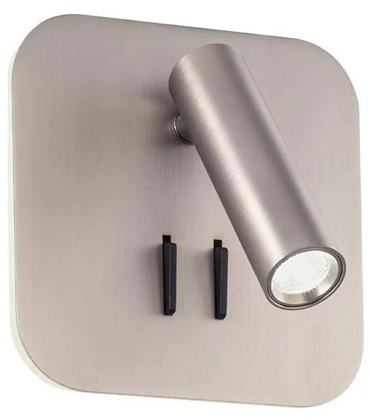 Redo 01-2978 - QUDA fali lámpatest LED/6W/230V + LED/3W CRI 90 USB króm