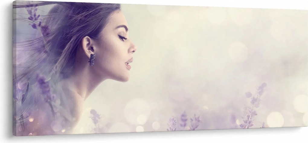 Levendulás nő képe (120x50 cm)