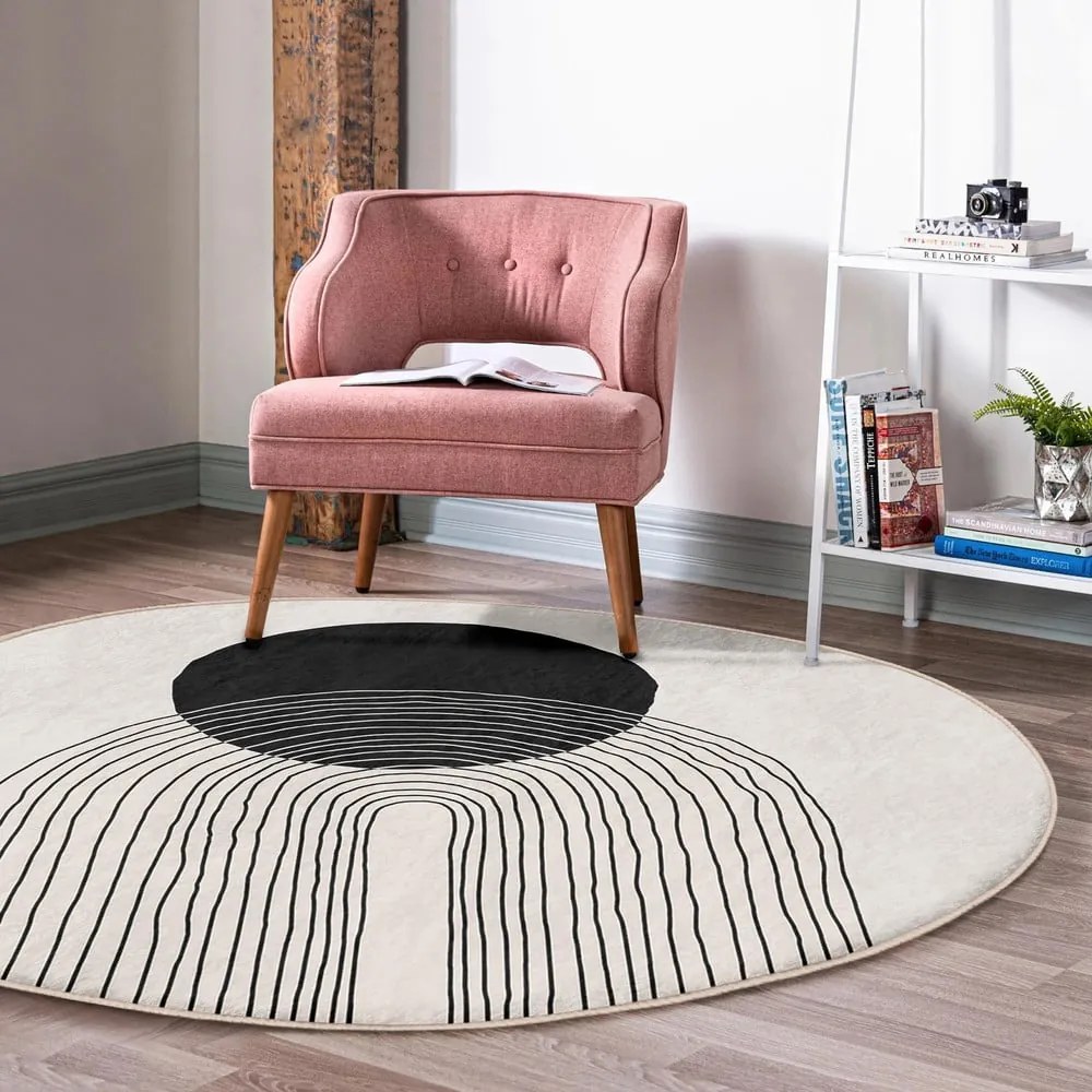 Krémszínű mosható kerek szőnyeg ø 100 cm Comfort – Mila Home