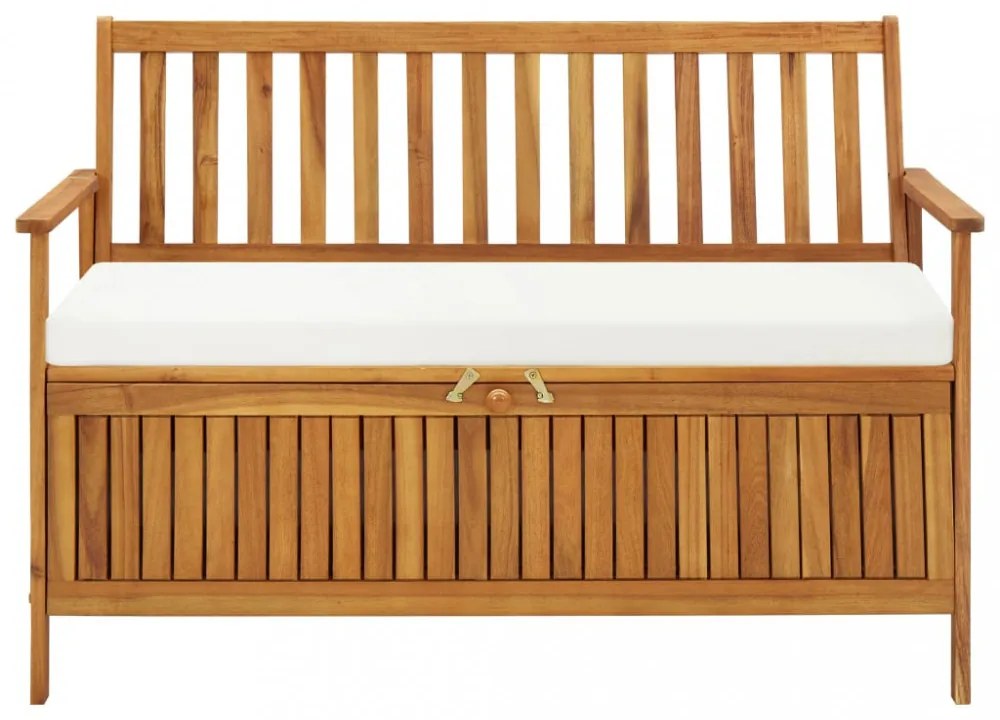 tömör akácfa kerti XL tárolópad 120 x 63 x 84 cm