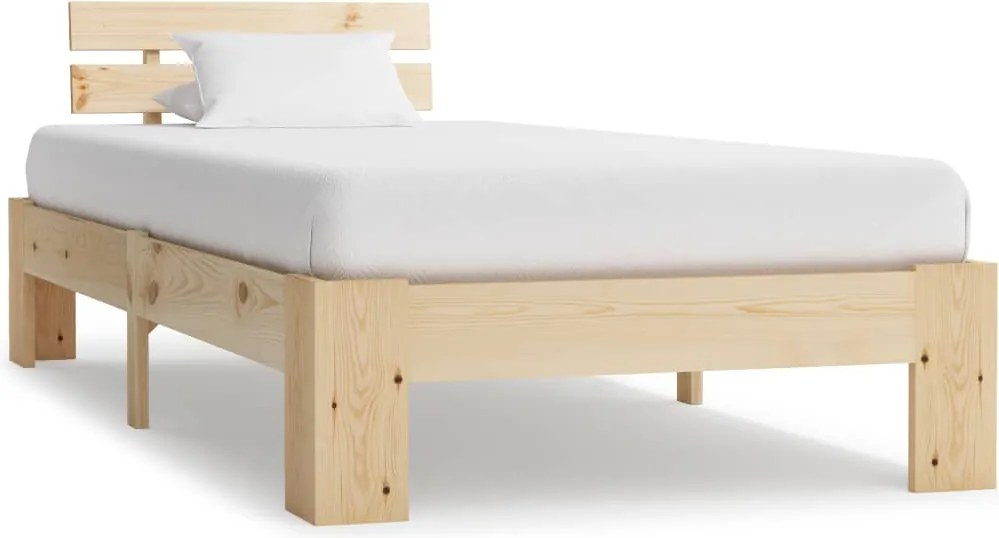 vidaXL tömör fenyőfa ágykeret 100 x 200 cm