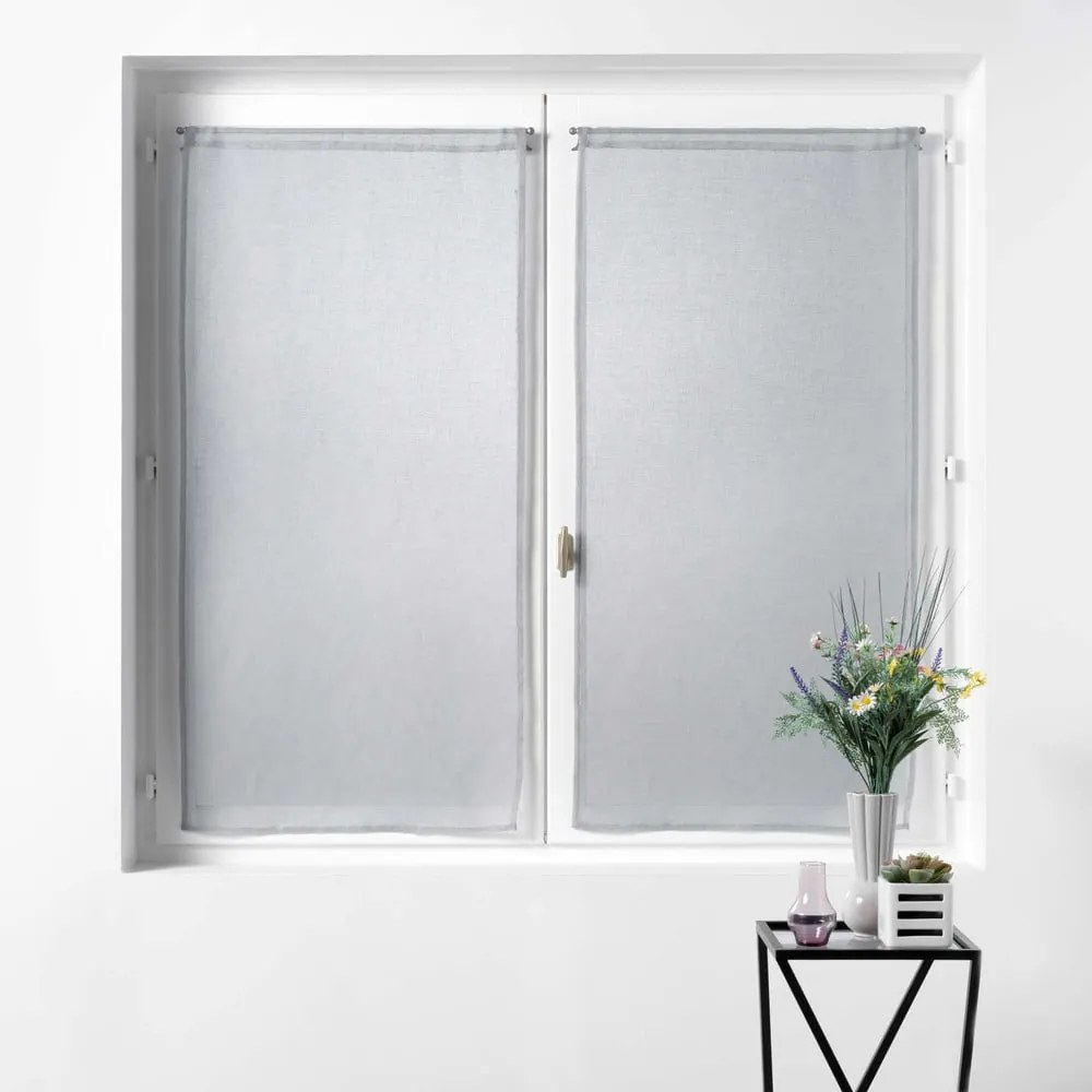 Szürke átlátszó függöny szett 2 db-os 60x90 cm Sandra – douceur d'intérieur