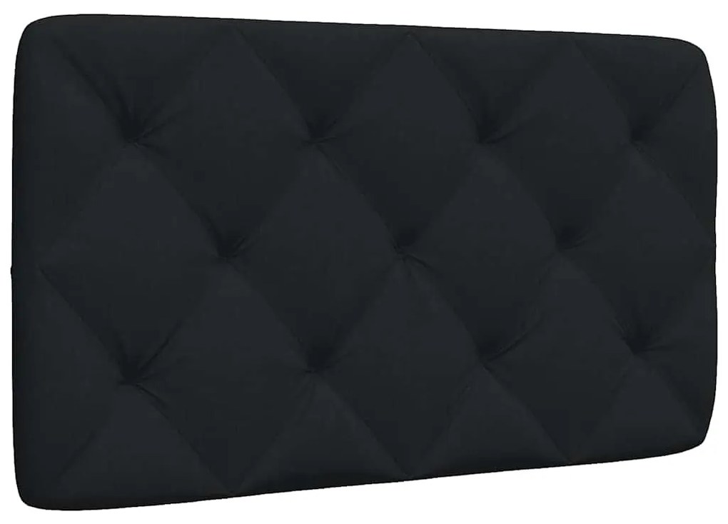 fekete szövet fejtámla párna 80 cm