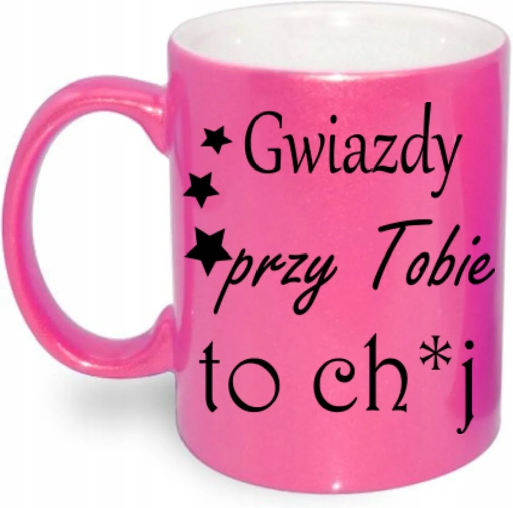 Bögre A csillagok melletted gyöngyházfényű 330ml Rózsaszín