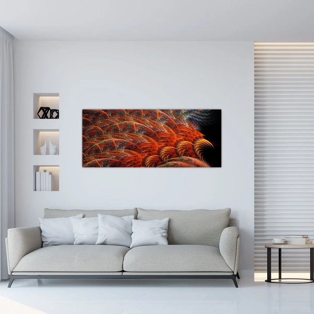 Kép - Absztrakt toll utánzat (120x50 cm)