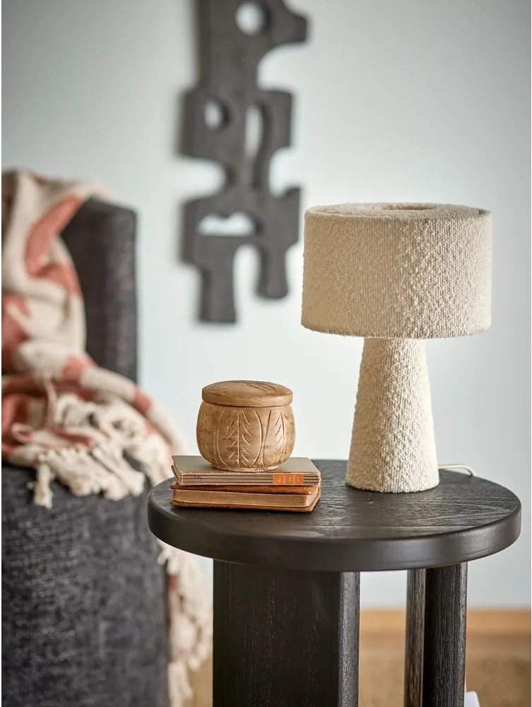 Fehér asztali lámpa textil búrával (magasság 30 cm) Emmie – Bloomingville