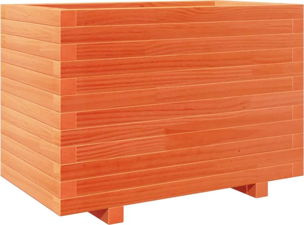 vidaXL viaszbarna tömör fenyőfa kerti virágtartó 70 x 40 x 49,5 cm