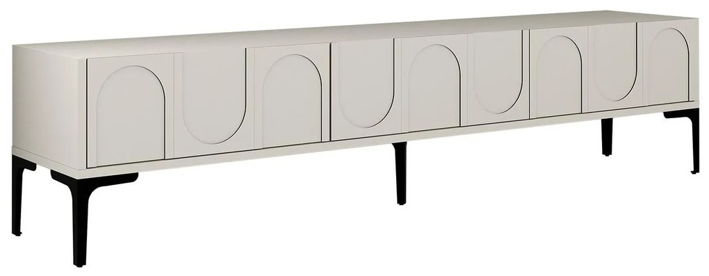 TV asztal/szekrény Bipemu 3 (krém + fekete) . 1095678