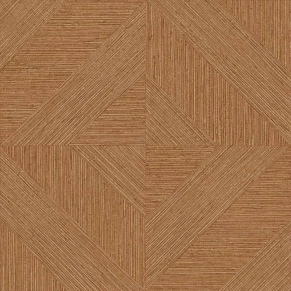 Decoprint Imani Tobago barna-bronz geometrikus texturált vlies tapéta – IM28011