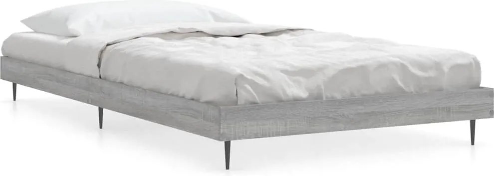 vidaXL sonoma tölgyszínű szerelt fa ágykeret 90 x 200 cm