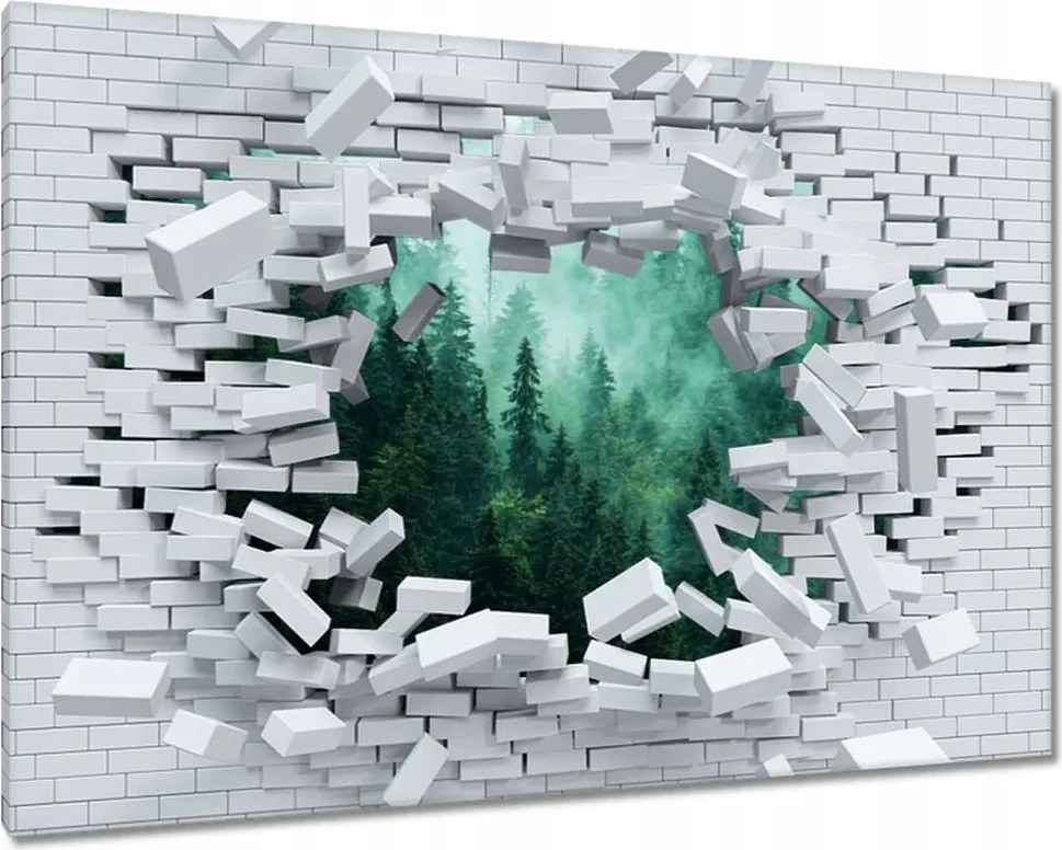 Festmények 120x80 Erdő Köd Tájkép Utazás