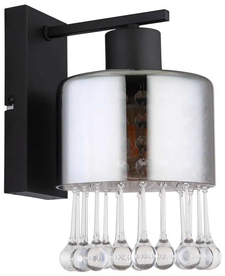 Globo 15884W - Fali lámpa HENDRY 1xE27/60W/230V fekete