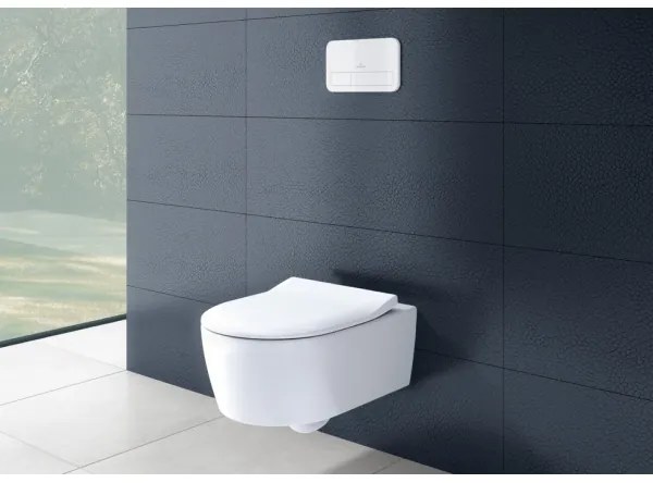 Villeroy & Boch 5656RSR1 - AVENTO falra szerelhető WC, SoftClose ülőkével, kerámia/fehér