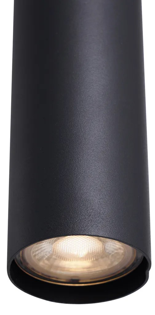 Modern Duplantis függőlámpa fekete füstüveggel, 6 fényponttal