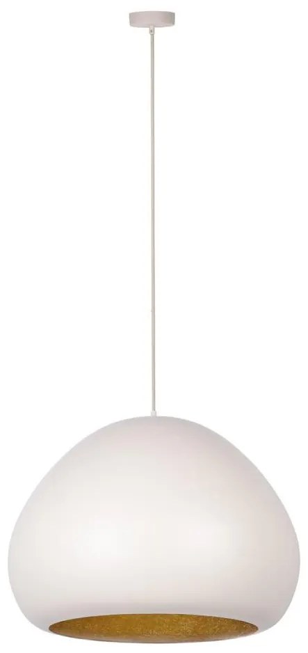 Csillár zsinóron LAVA 1xE27/15W/230V krémes/arany