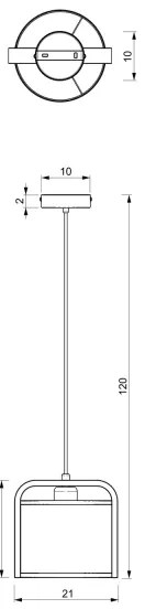 Csillár zsinóron JONKO 1xE27/60W/230V