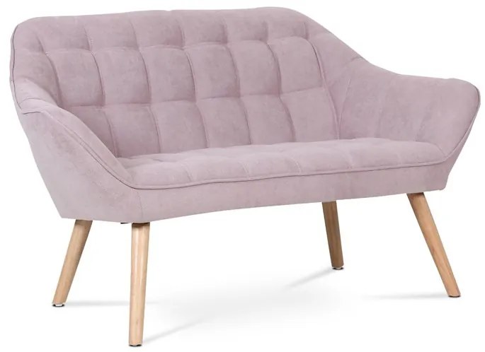 Kétszemélyes kanapé, rózsaszín szövet kárpittal, AK-322 PINK2