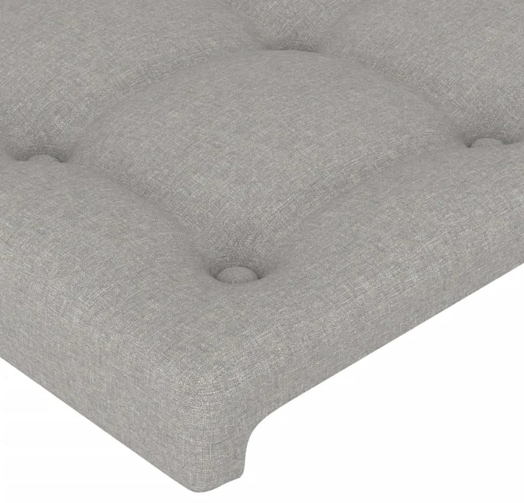 világosszürke szövet LED-es fejtámla 103 x 16 x 78/88 cm