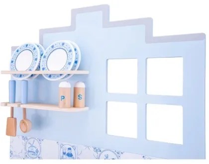 New Classic Toys - Fa konyha kiegészítőkkel kék