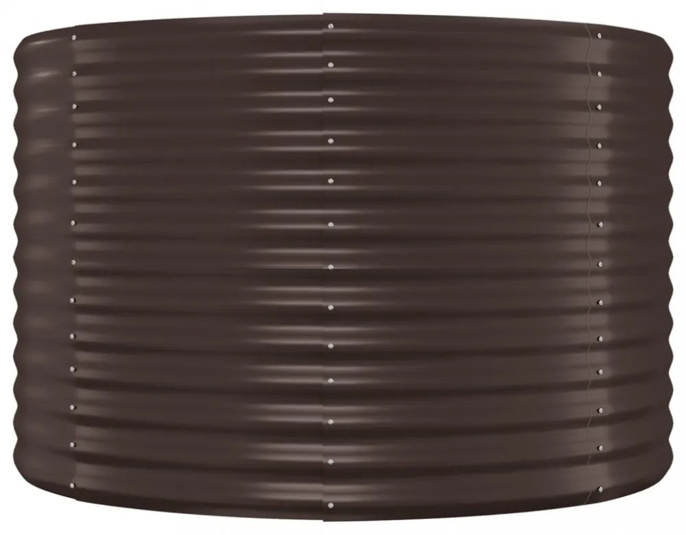 barna horganyzott acél kerti magaságyás 100x100x68 cm