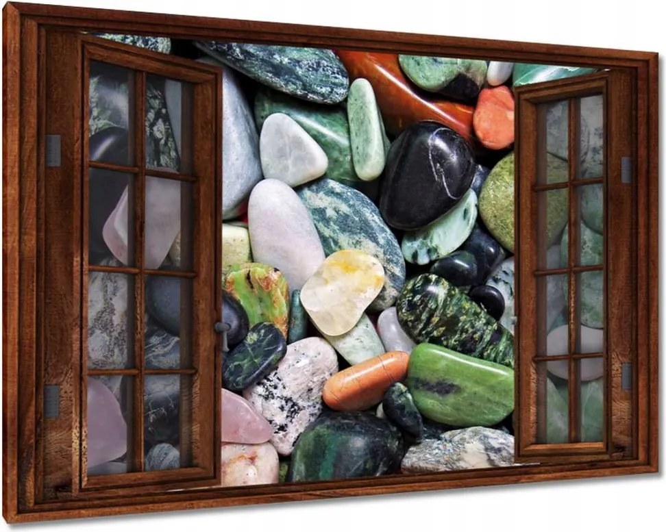 Vászonkép 60x40 Színes kövek