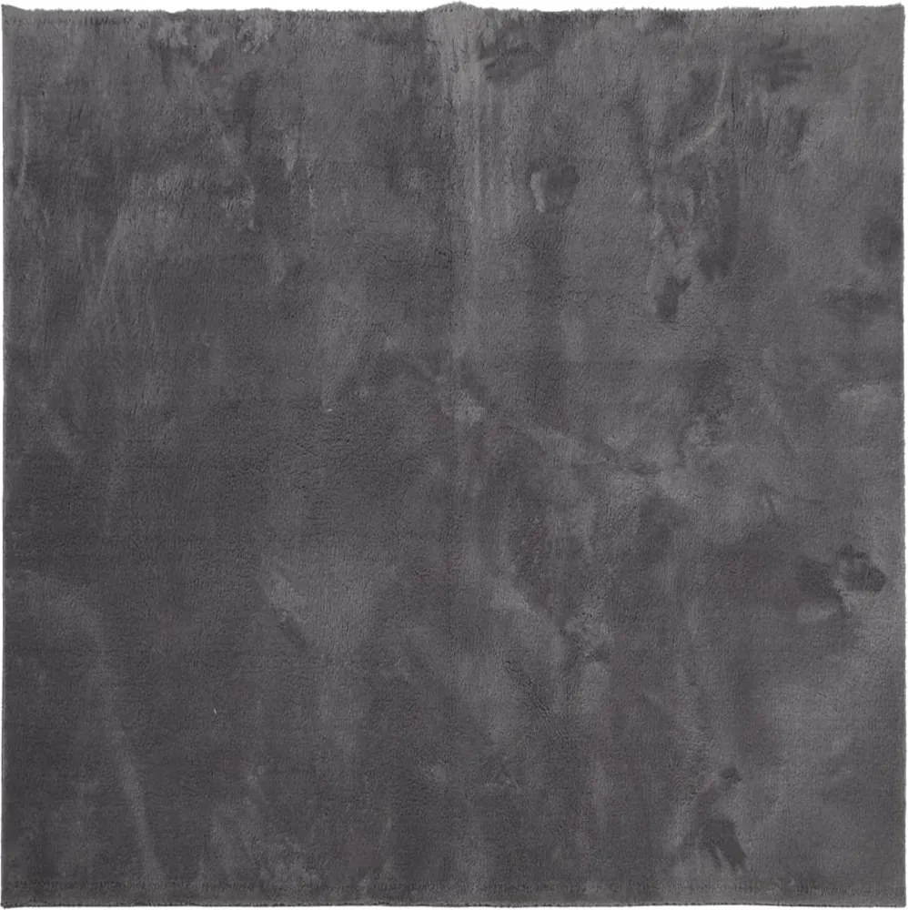 vidaXL HUARTE antracit rövid szálú puha és mosható szőnyeg 200x200 cm