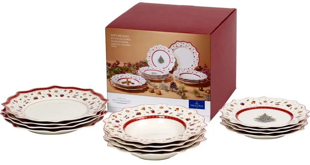 Karácsonyi tányér szett Toy's Delight, 12 db. - Villeroy & Boch