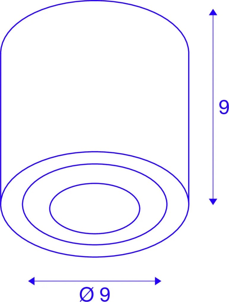 SLV 1004666 OCULUS Hengeres Mennyezeti Lámpa Fekete LED IP20