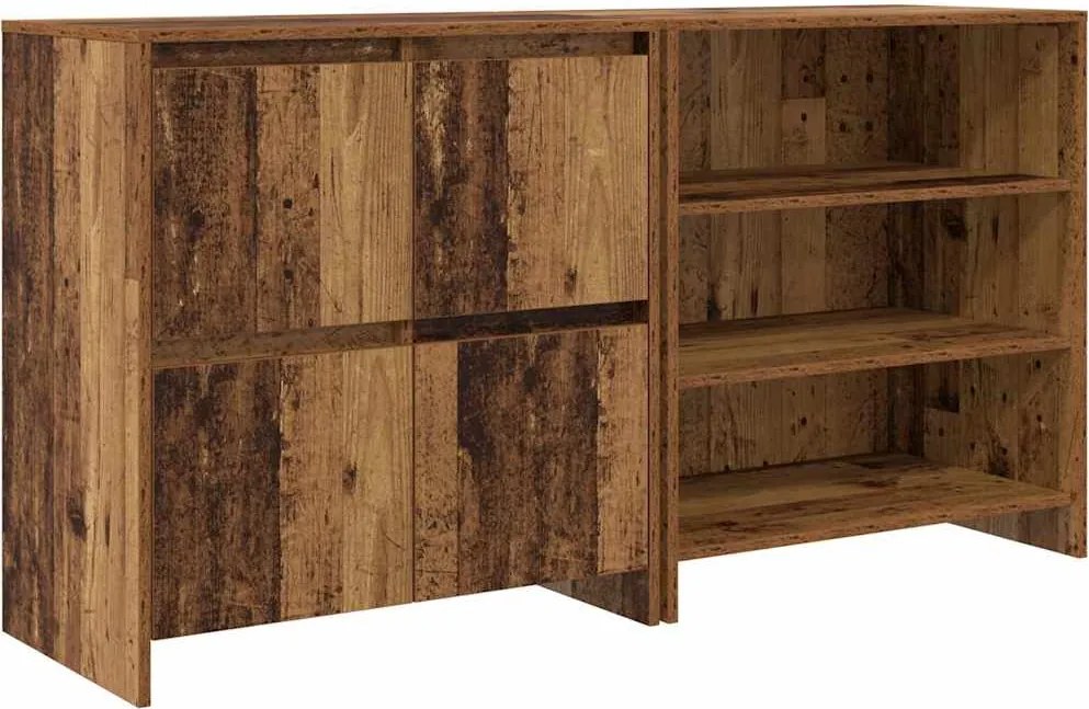 vidaXL Széf 2 pcs Öreg fa 70 x 41 x 75 cm Faanyag