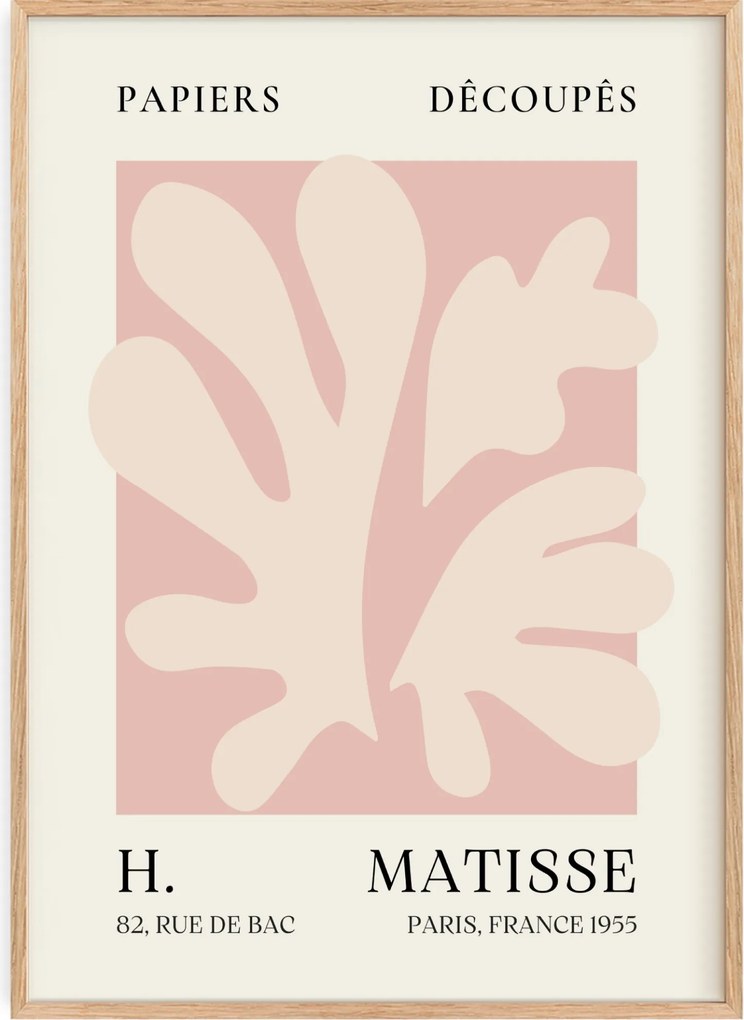Poszter 50x70 Henri Matisse Rózsaszín organikus forma Berggruen 1953 Papír