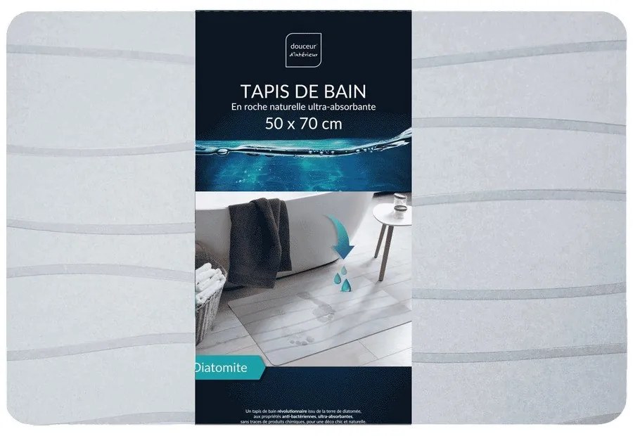 Szürke fürdőszobai kilépő 50x70 cm Ondelina – douceur d'intérieur