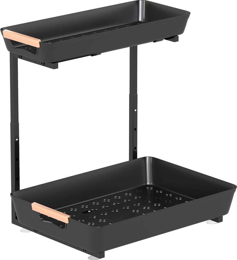 Kétszintes Asztallapos Polc, Állítható Magasságú Konyhai Rendszerező