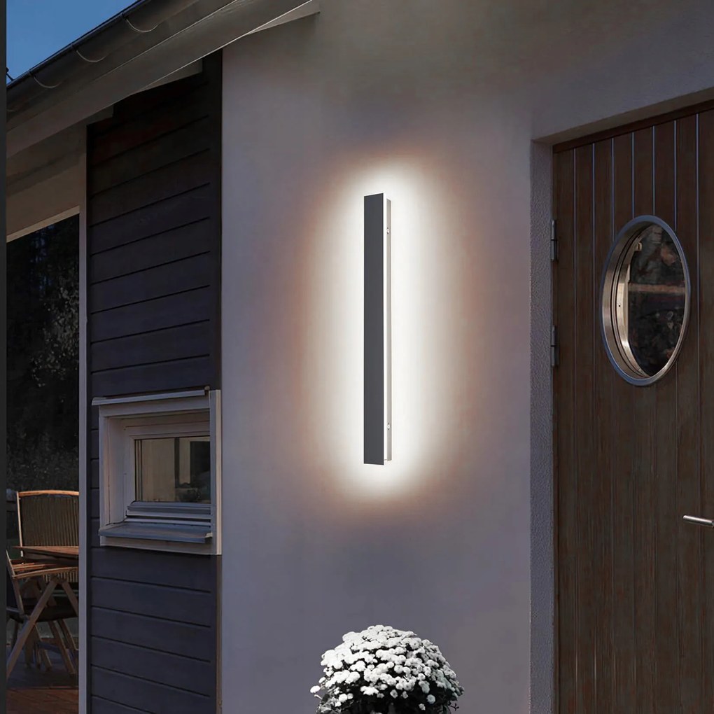 Led Fali Lámpa Kültéri Homlokzati Hosszú 20W 60CM hideg fehér