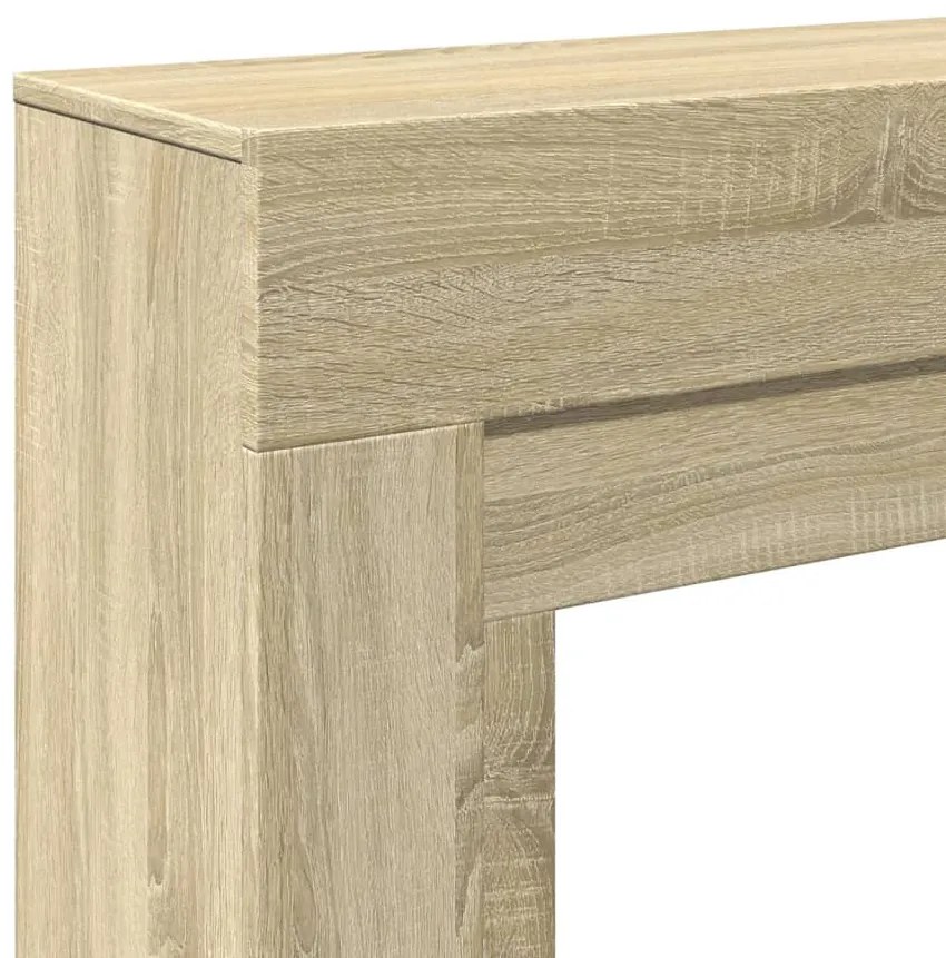 sonoma tölgy színű szerelt fa kandallóburkolat 100x30x87,5 cm