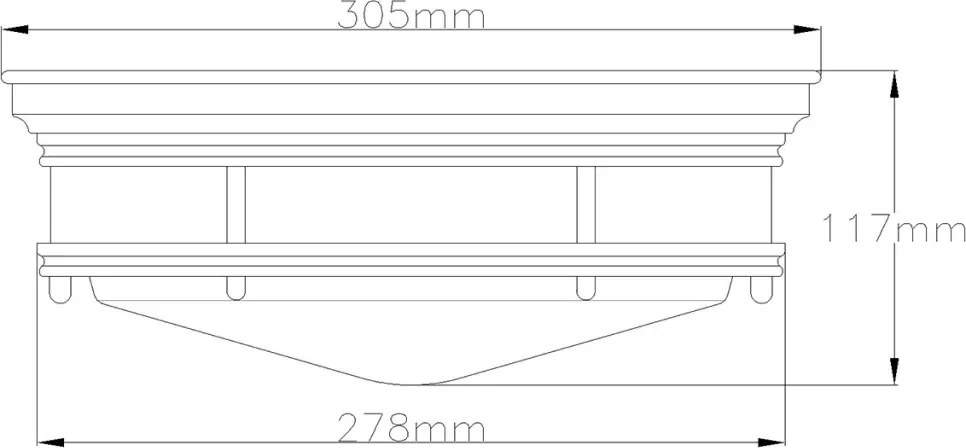Quintiesse HADRIAN QN-HADRIAN-FS-BR-OPAL Süllyesztett mennyezeti lámpa 2x40W/E27 IP44