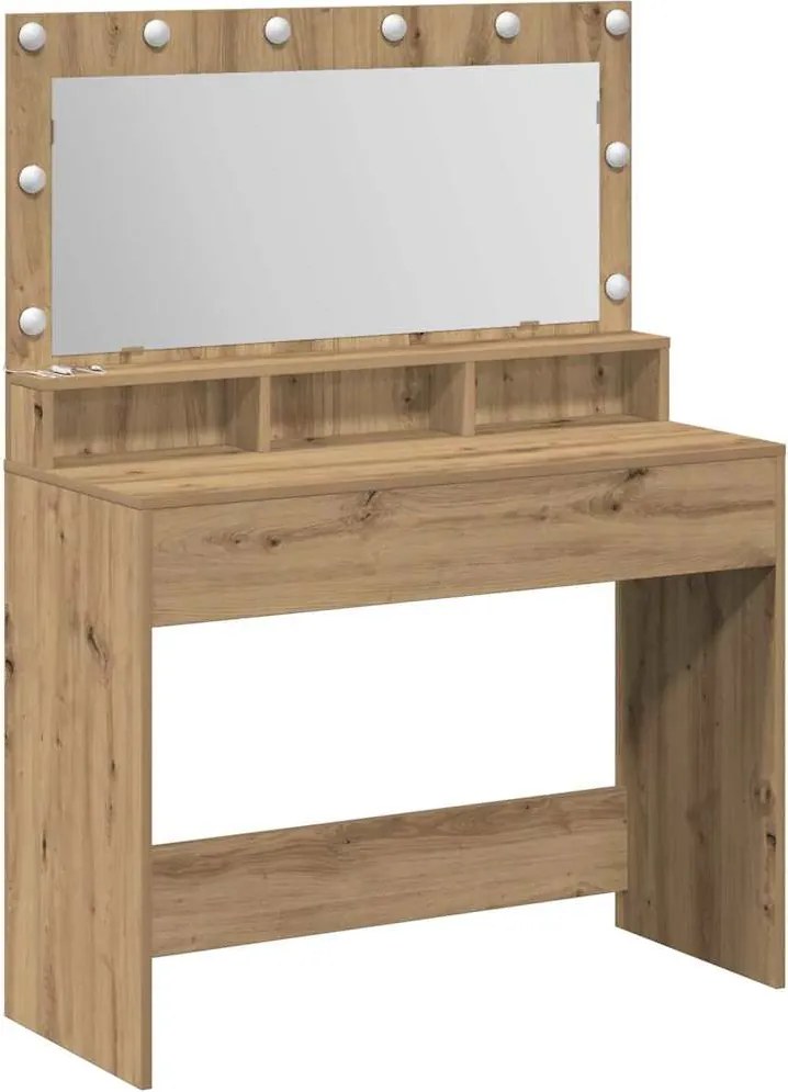 vidaXL Öltözködőasztal Artisan tölgy 100 x 41 x 135 cm Faanyag