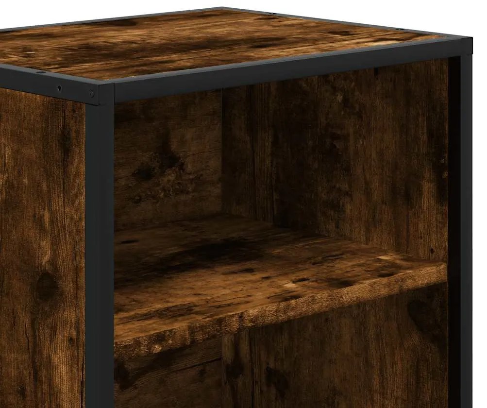 éjjeliszekrények 2 db füstölt tölgy 40x31x50 cm Gépi fa és fém