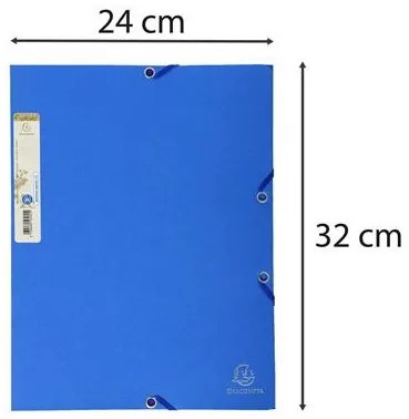 Gumis mappa, karton, A4, EXACOMPTA Forever®, kék (EX56982E)