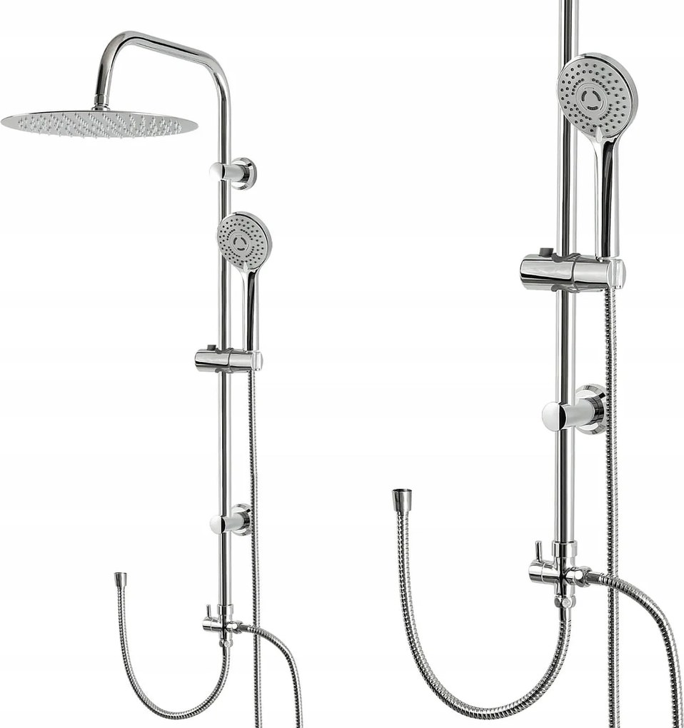 Zuhanyszett Zuhanyoszlop Csaptelep Nélkül Nagy Esőztetővel 30CM