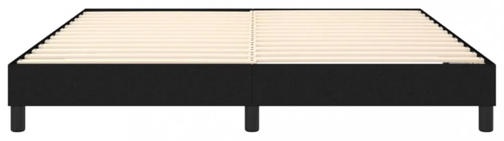 fekete szövet rugós ágykeret 180 x 200 cm