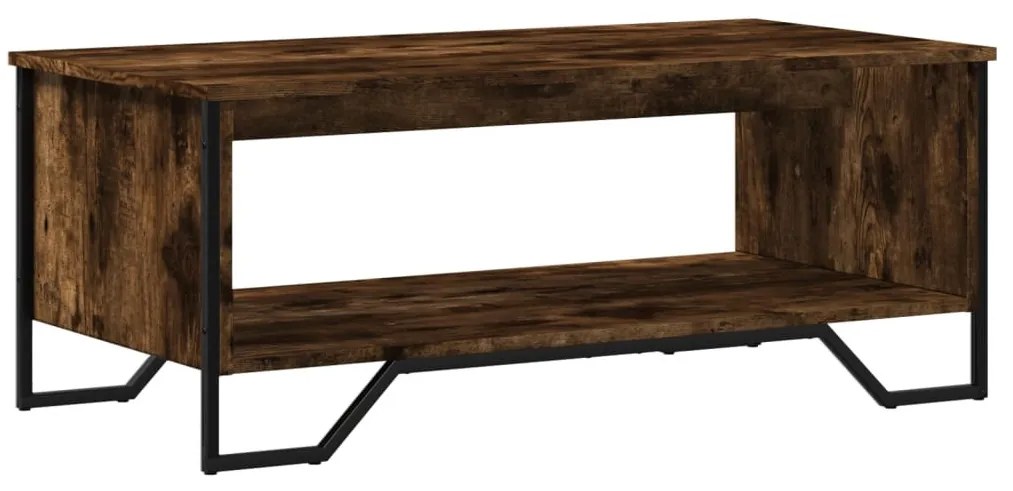 Füstös tölgy színű szerelt fa dohányzóasztal 100 x 51 x 40 cm
